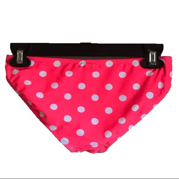 OP pink/white polka dot halter top bikini set S - Picture 5 of 7